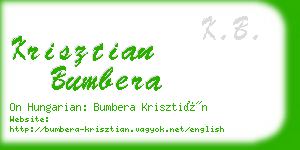 krisztian bumbera business card